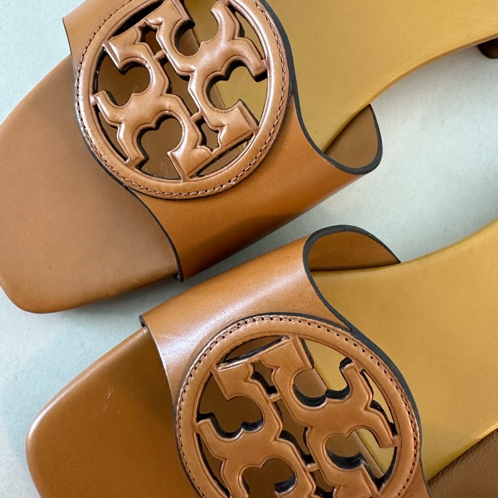 Tory Burch Tan Slide Sandals - Picture 5 of 5